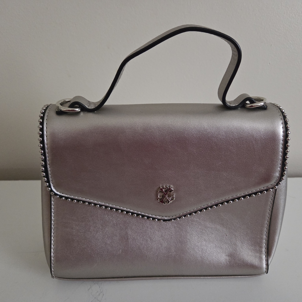 Christian Lacroix Metallic Silver Satchel
